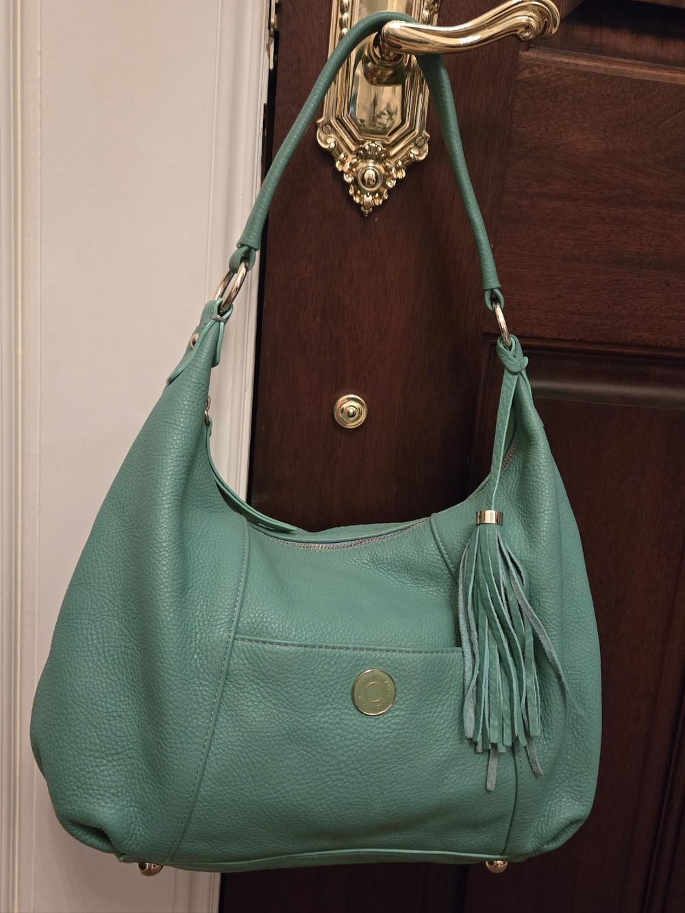 Isaac Mizrahi Pebbled Leather Shoulder Tote - EUC